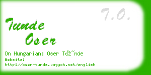 tunde oser business card